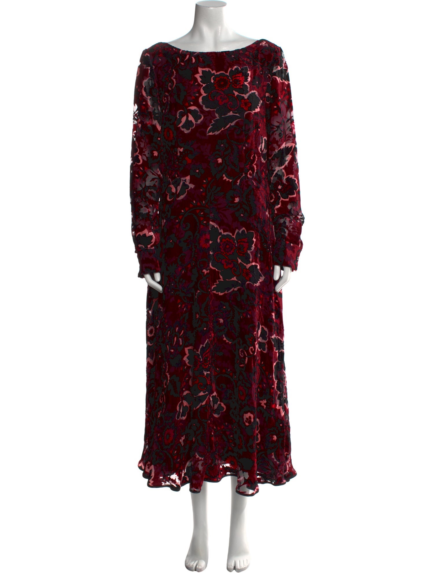 Talbot Runhof Floral Print Long Dress