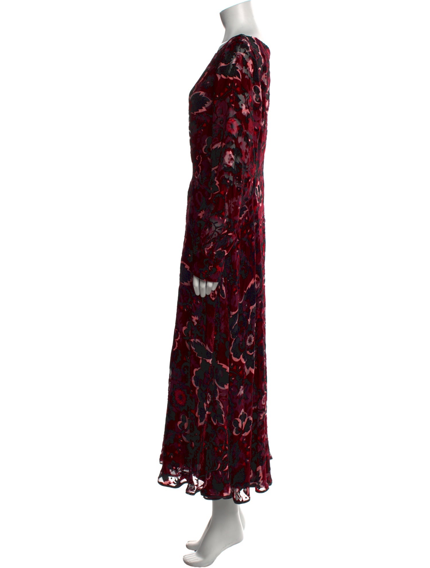Talbot Runhof Floral Print Long Dress