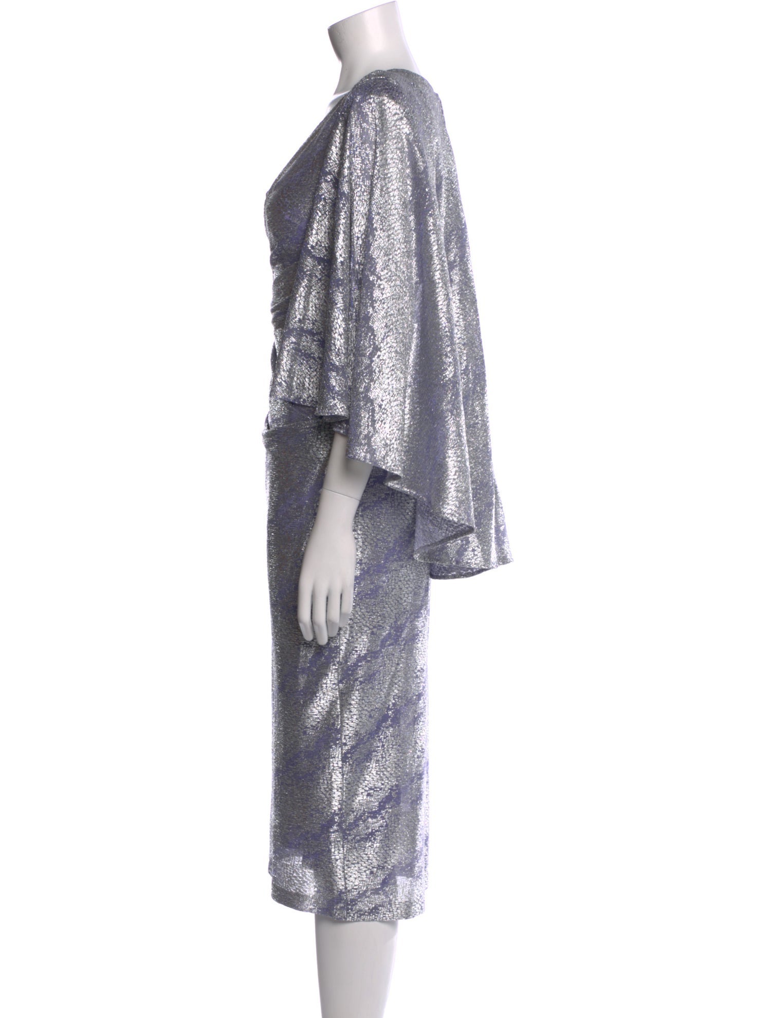 Talbot Runhof Printed Midi Length Dress