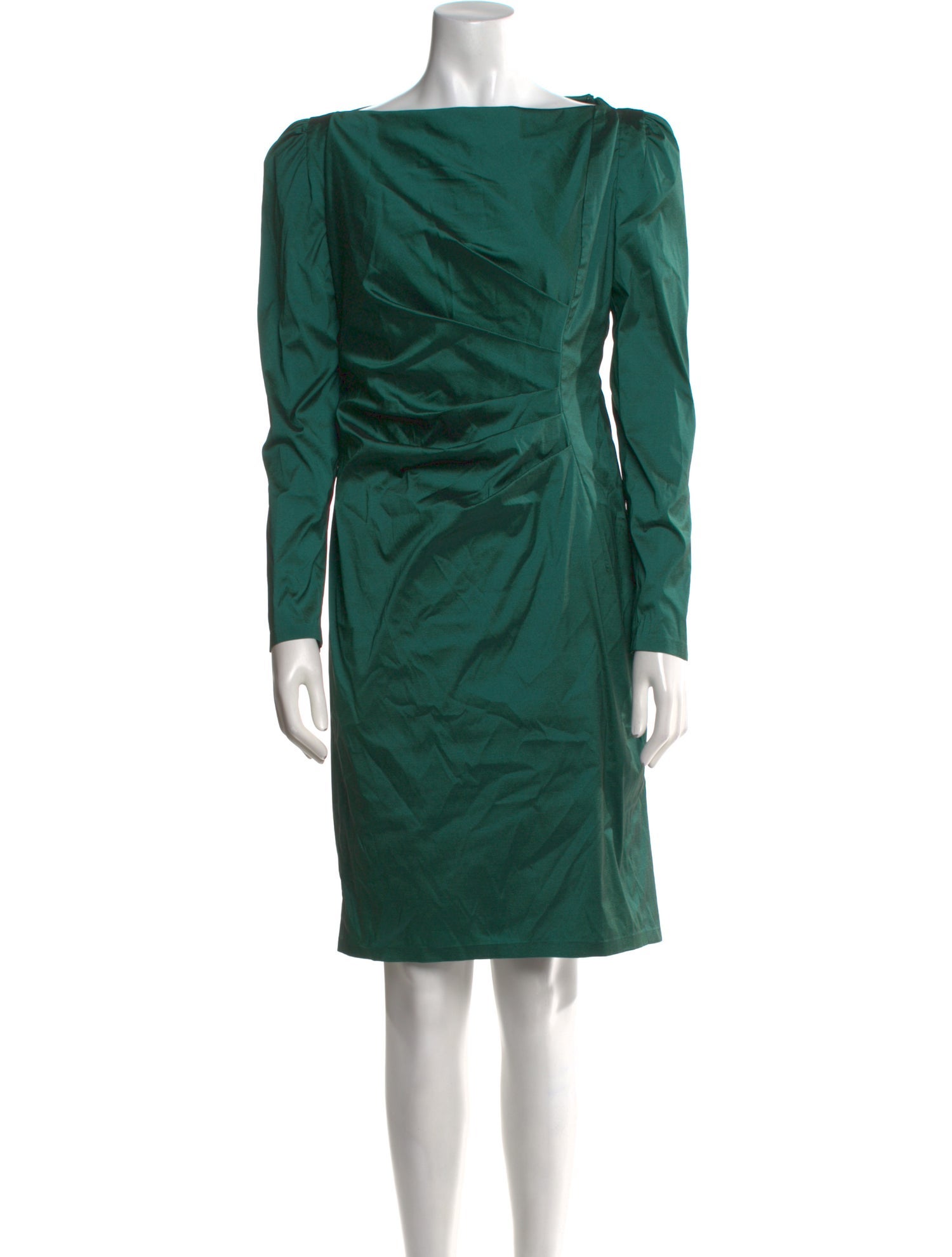 Talbot Runhof Bateau Neckline Knee-Length Dress