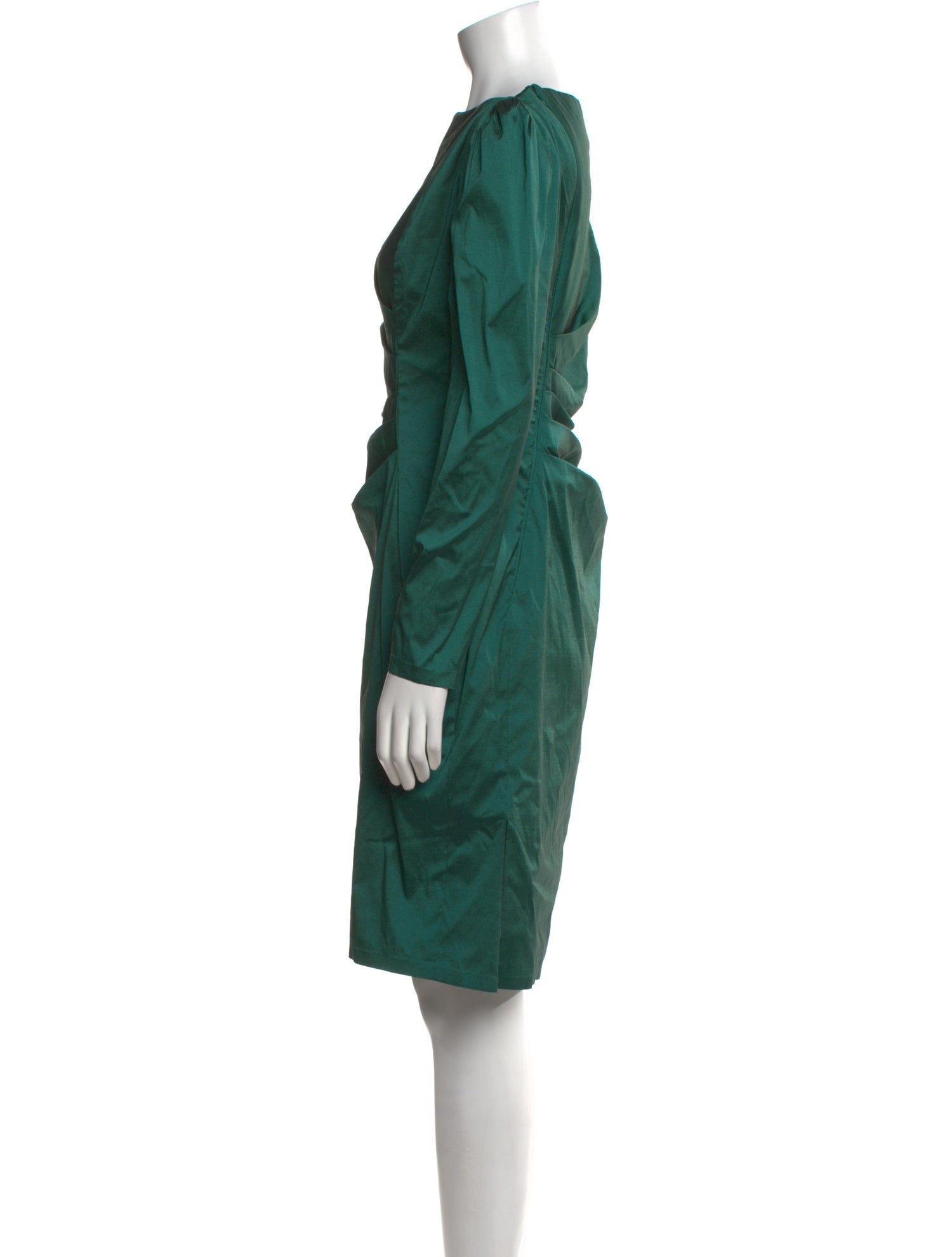 Talbot Runhof Bateau Neckline Knee-Length Dress