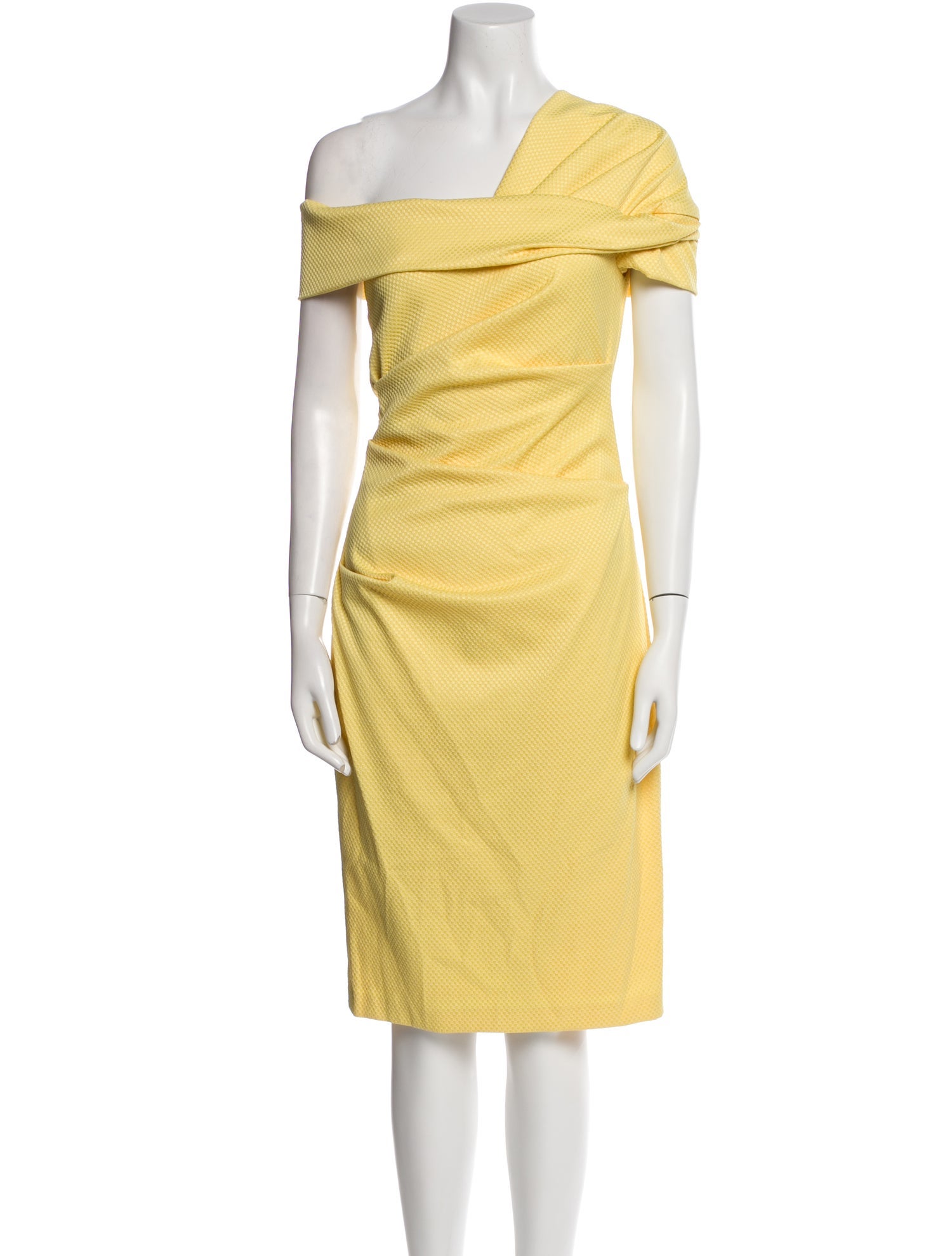 Talbot Runhof One-Shoulder Midi Length Dress