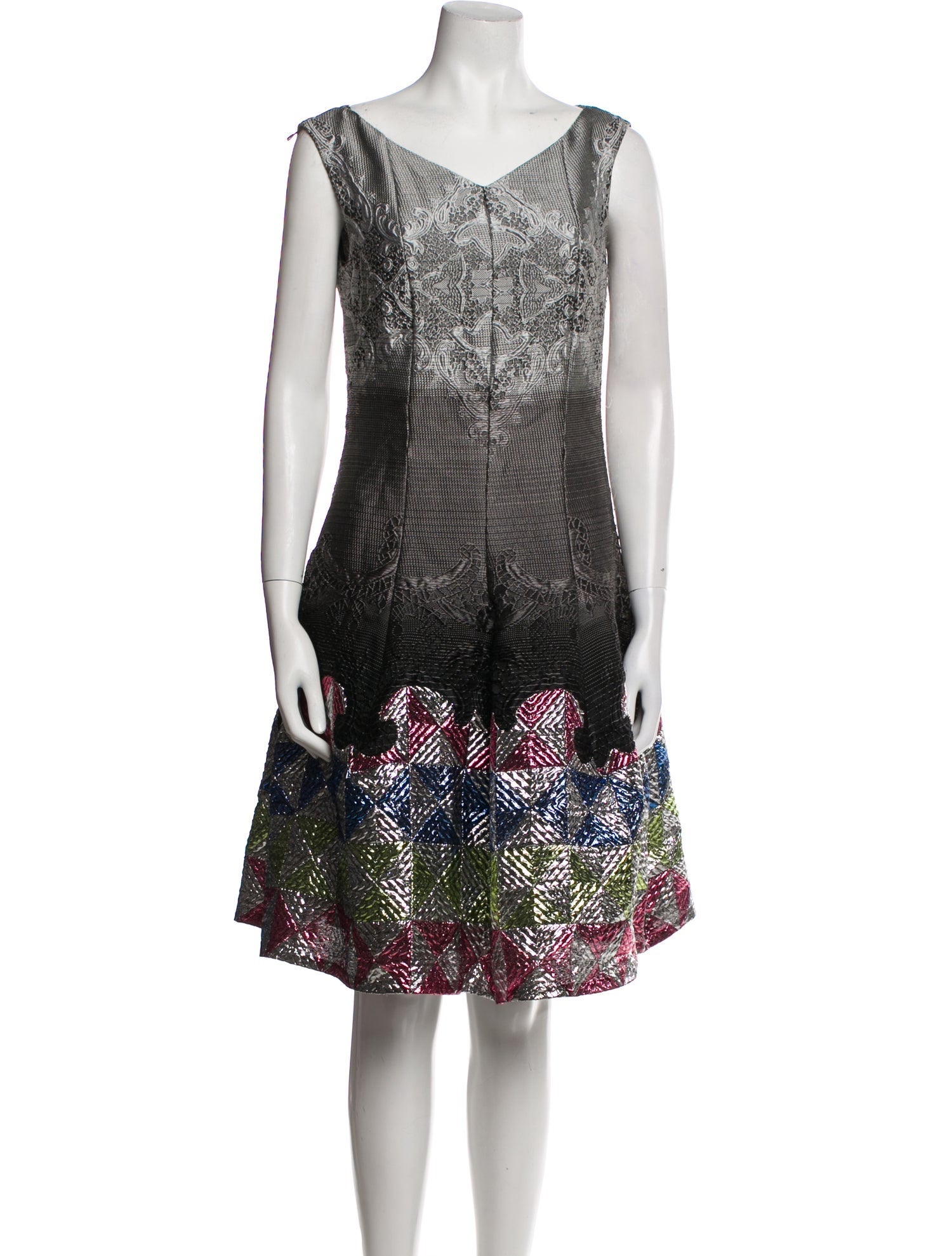 Talbot Runhof Printed Knee-Length Dress