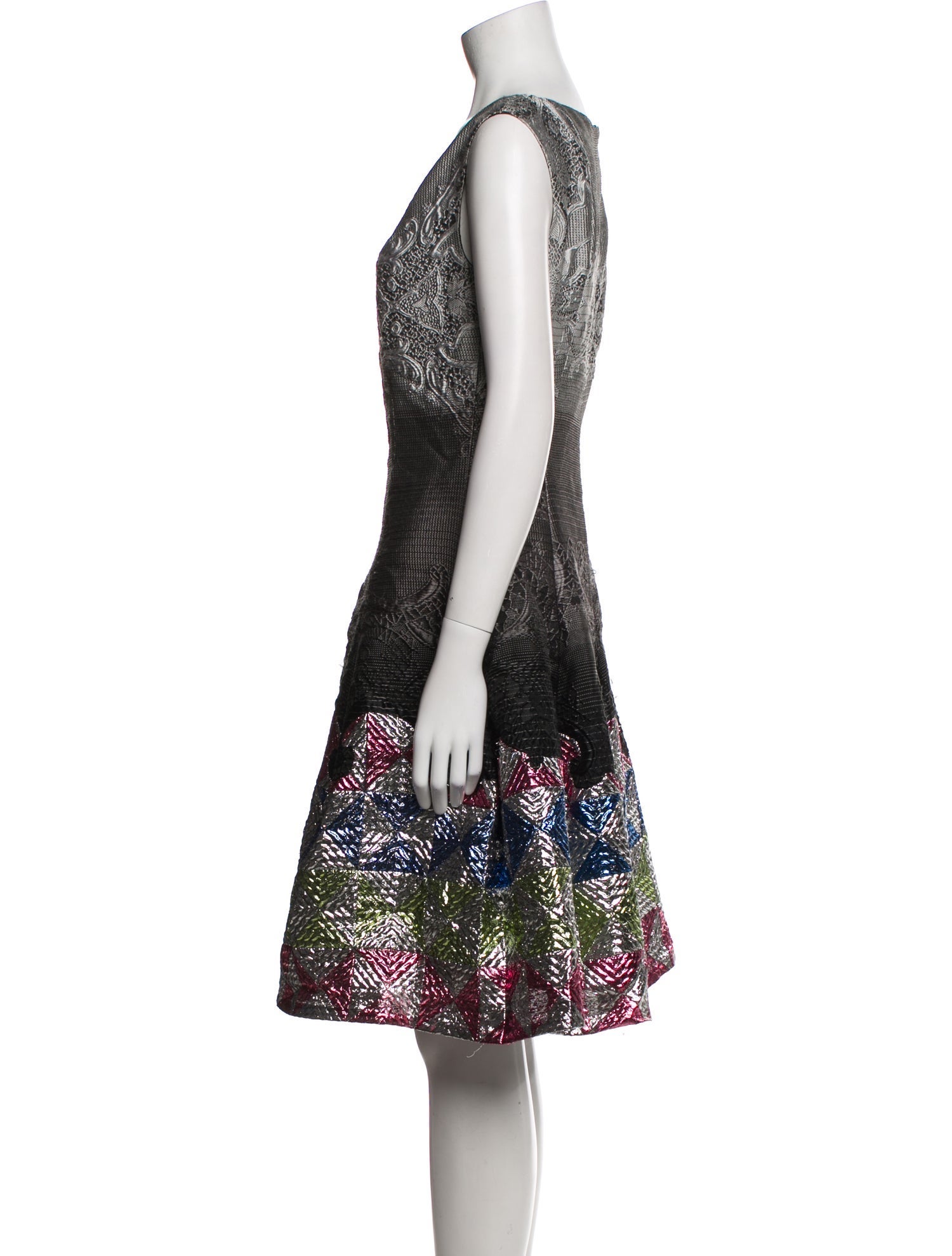 Talbot Runhof Printed Knee-Length Dress