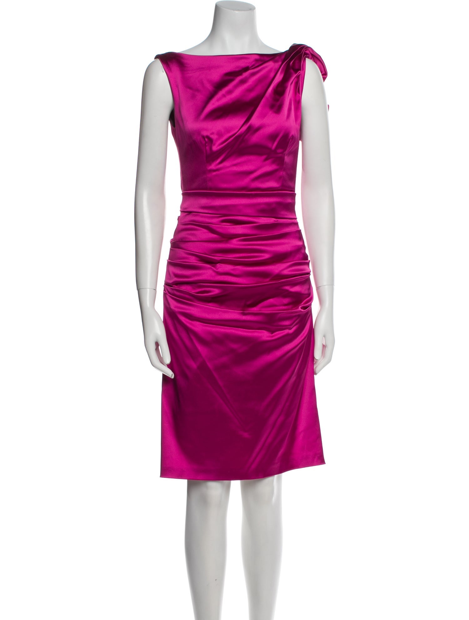 Talbot Runhof Bateau Neckline Knee-Length Dress