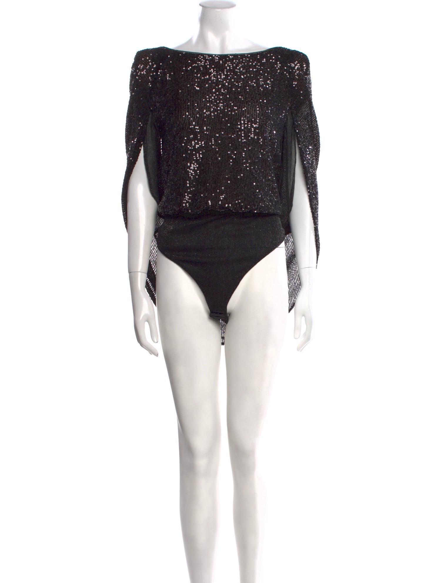 Talbot Runhof Bateau Neckline Short Sleeve Bodysuit w/ Tags