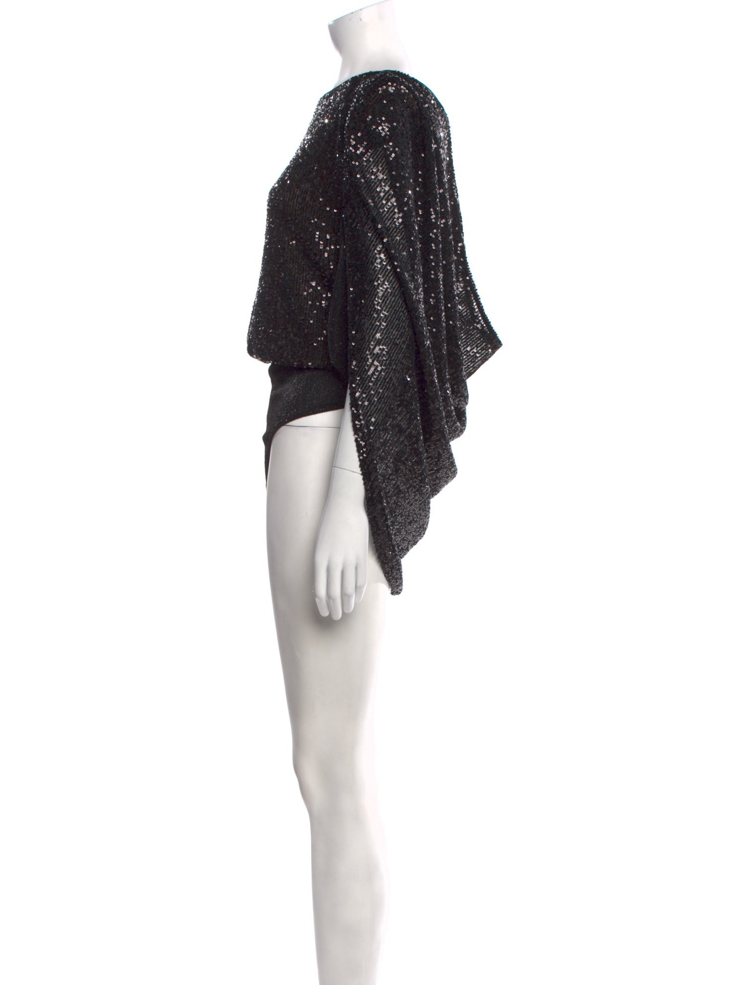 Talbot Runhof Bateau Neckline Short Sleeve Bodysuit w/ Tags