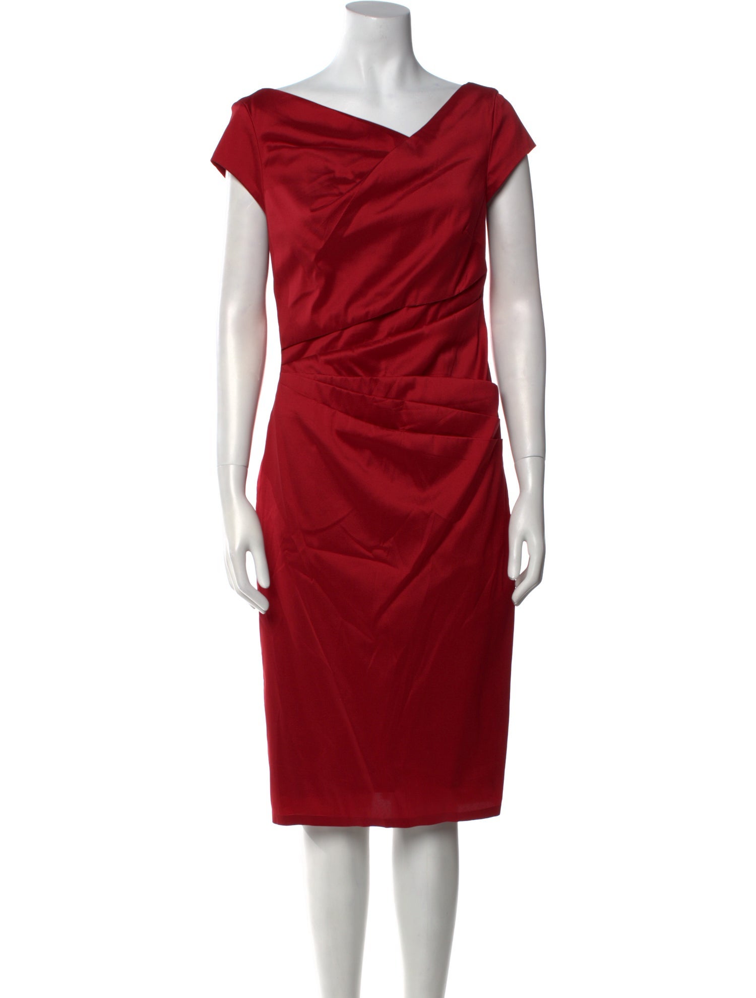 Talbot Runhof Cowl Neck Midi Length Dress