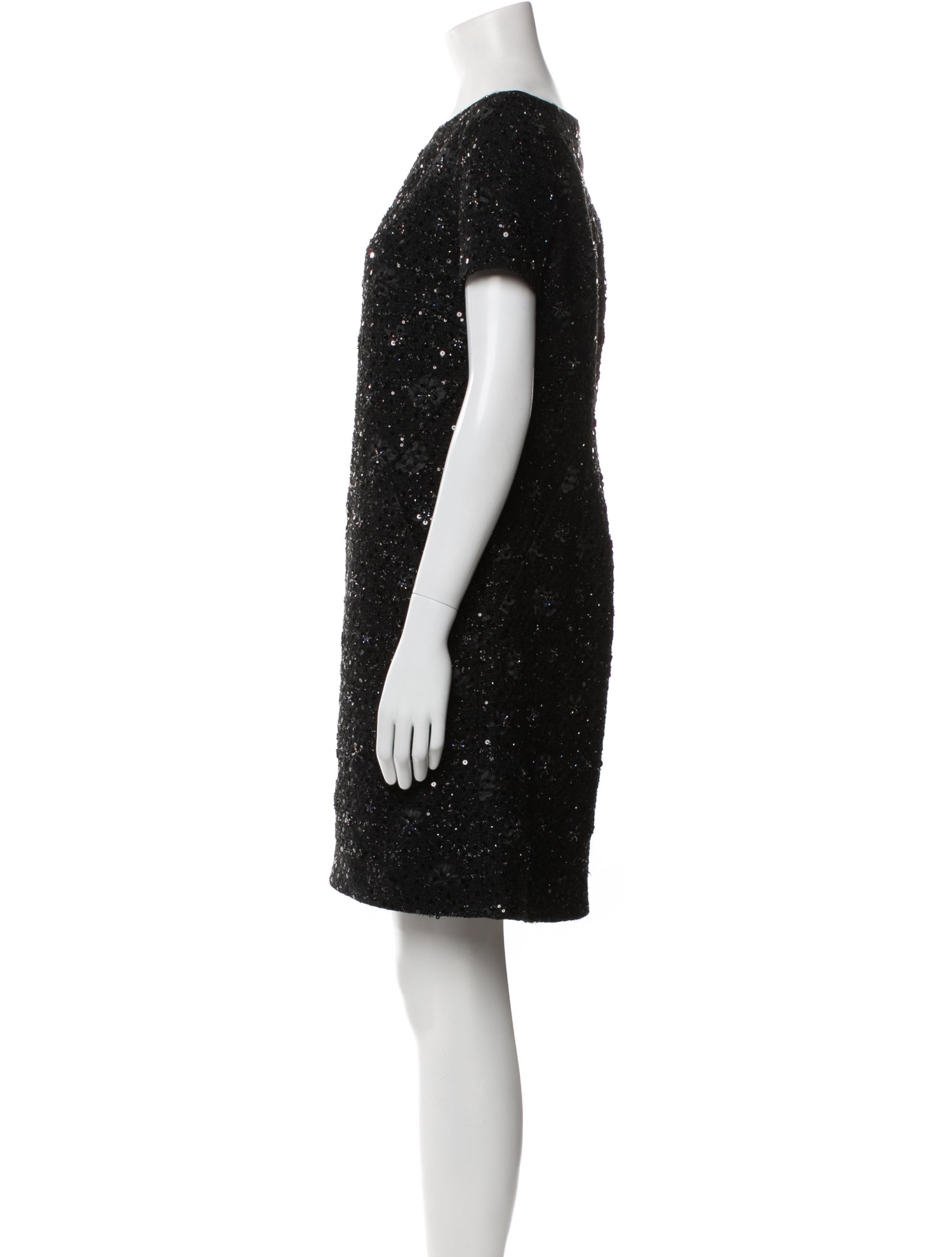 Talbot Runhof Bateau Neckline Mini Dress