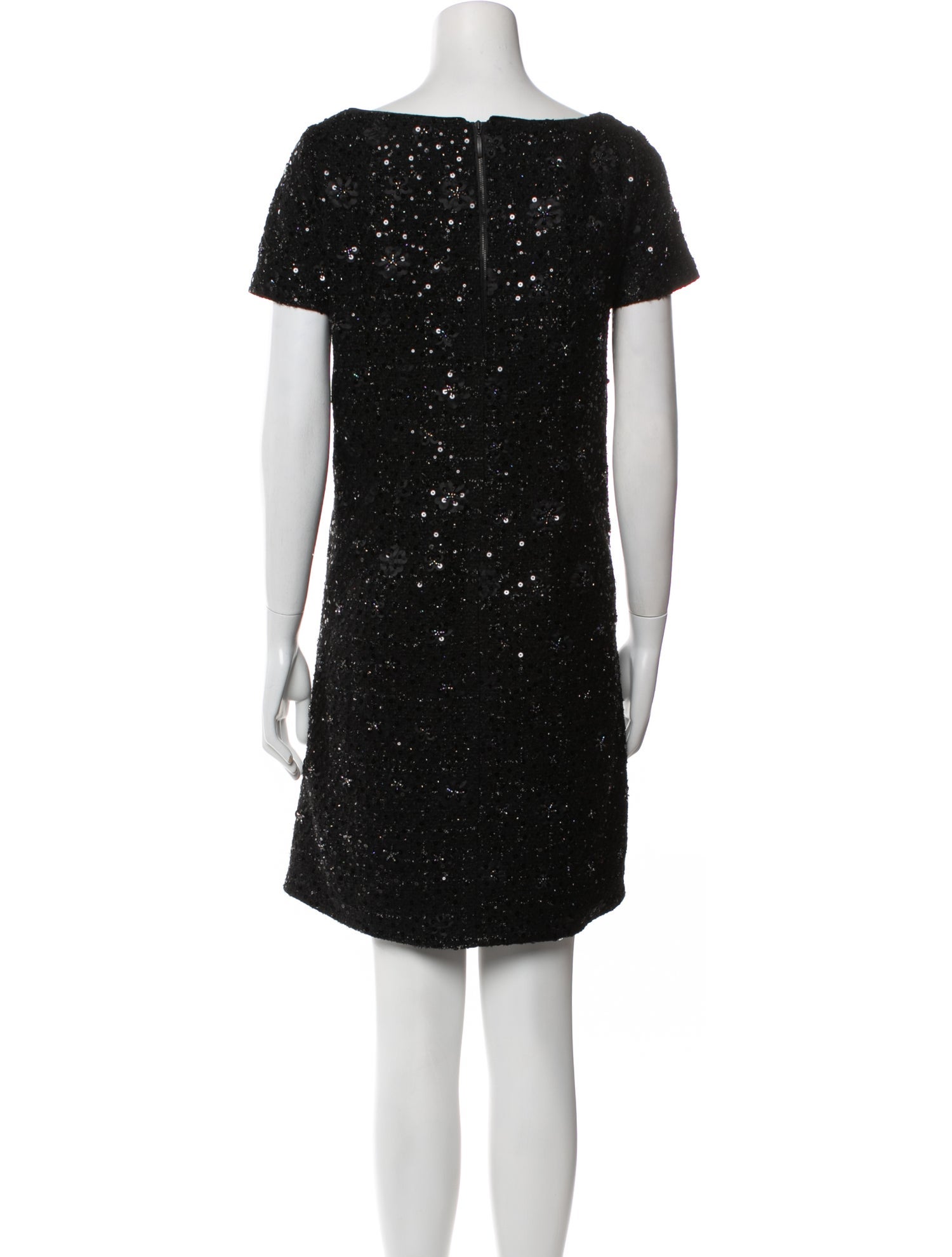 Talbot Runhof Bateau Neckline Mini Dress