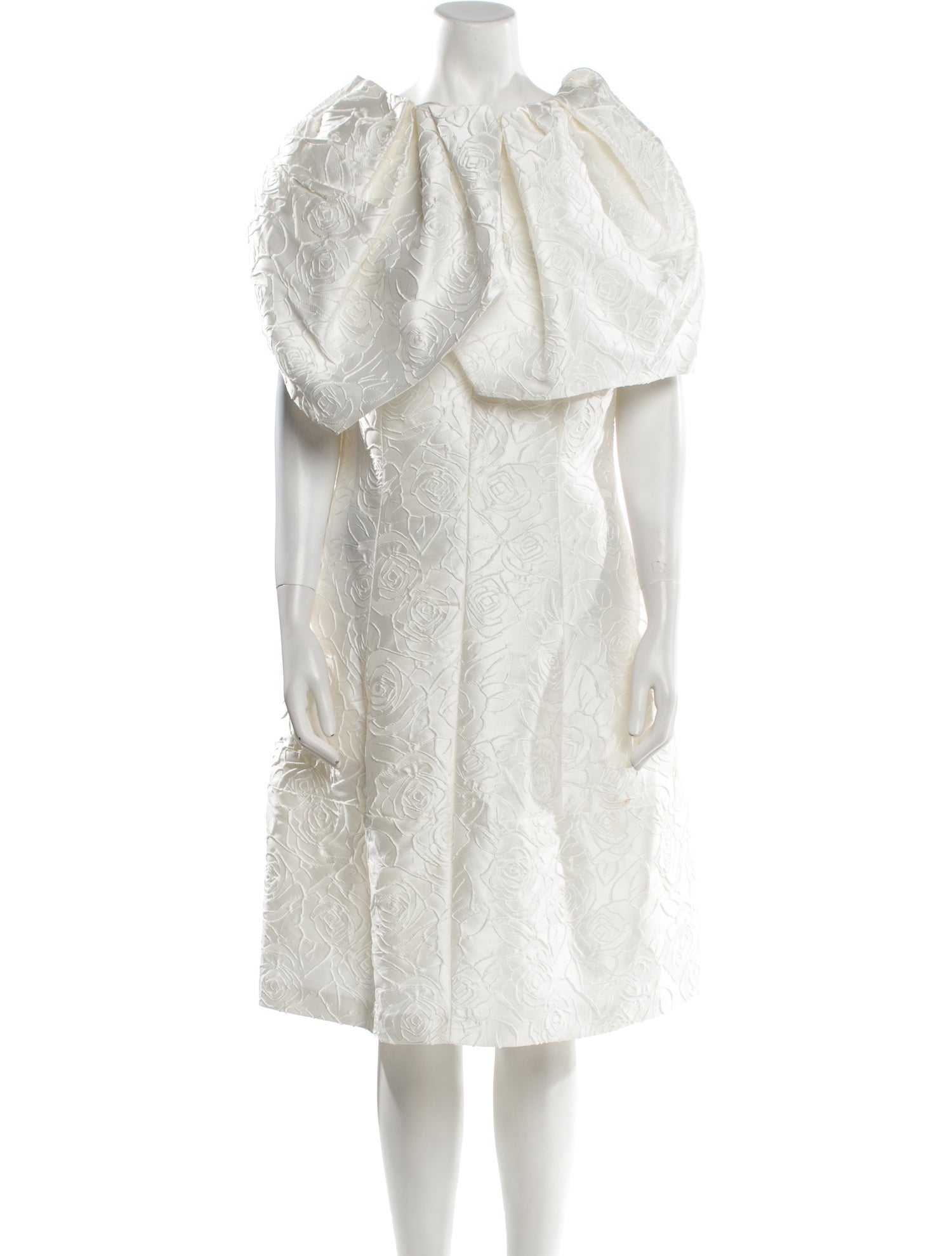 Talbot Runhof Cowl Neck Midi Length Dress