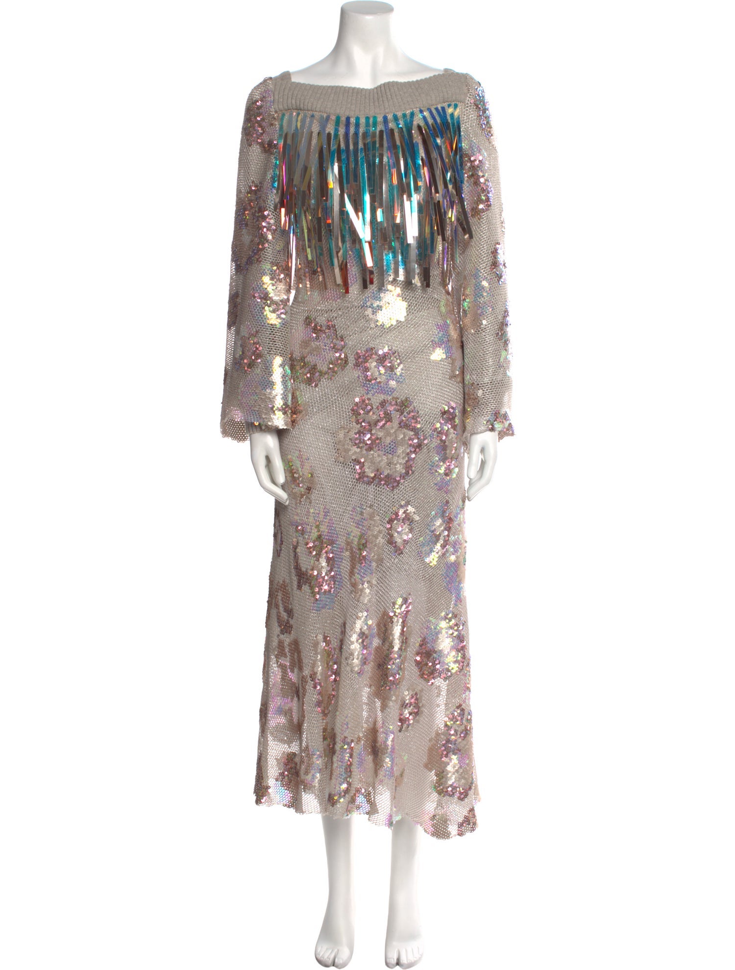 Talbot Runhof Printed Midi Length Dress