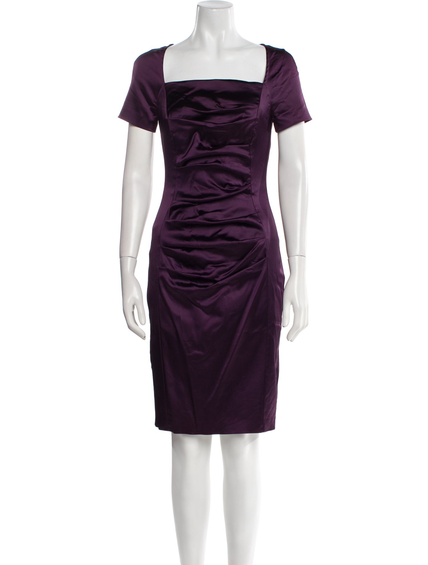 Talbot Runhof Square Neckline Knee-Length Dress