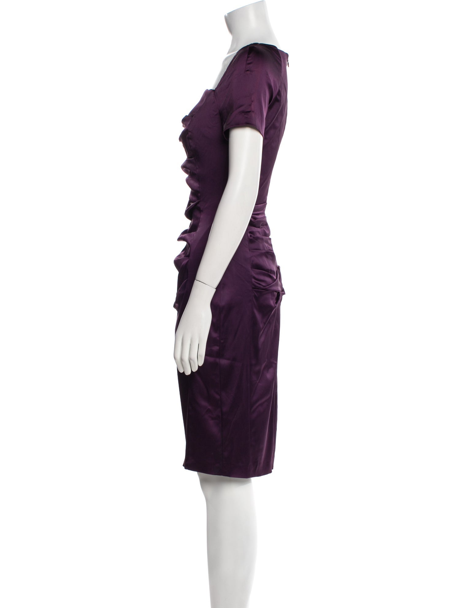 Talbot Runhof Square Neckline Knee-Length Dress