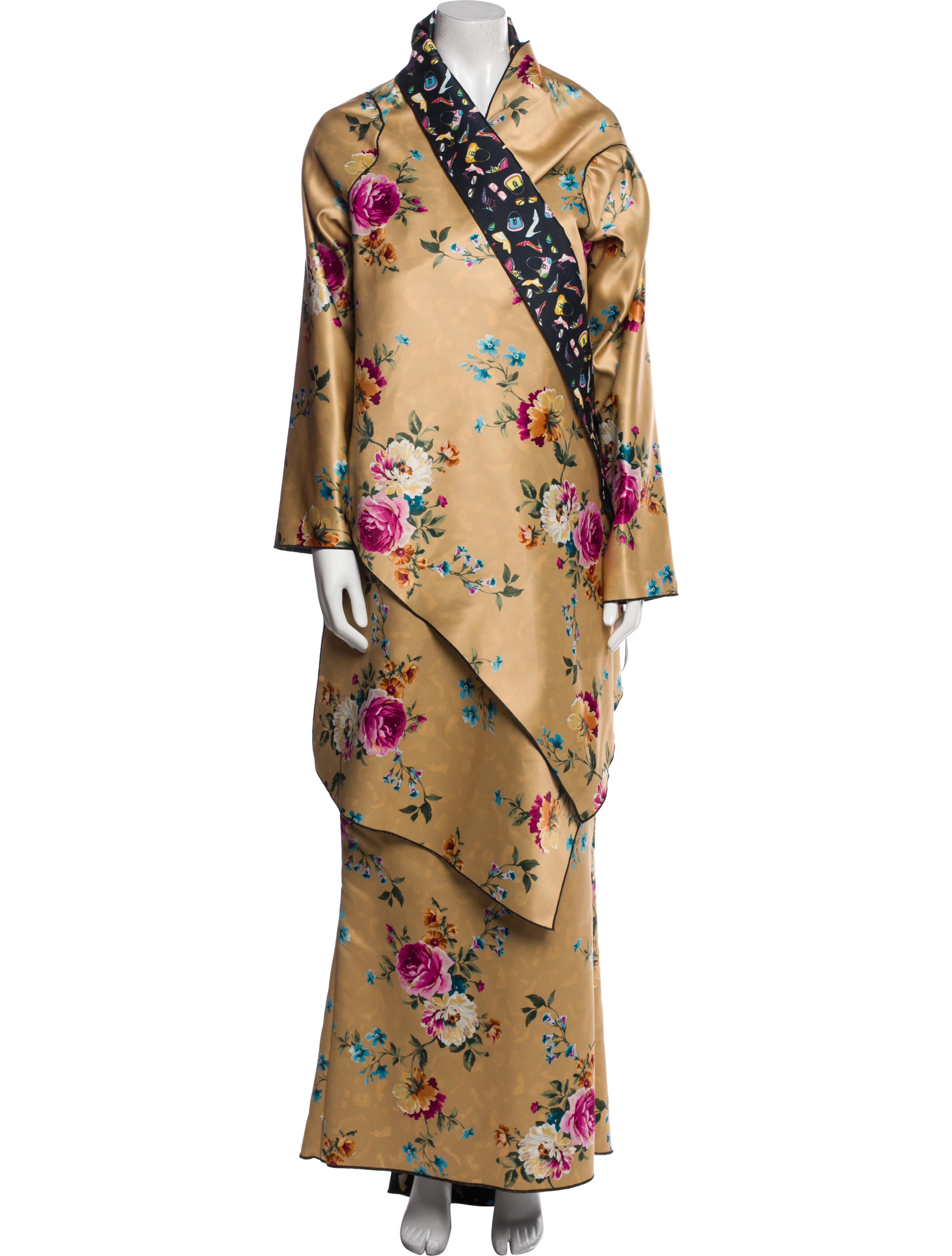 Talbot Runhof Vintage Floral Print Skirt Set