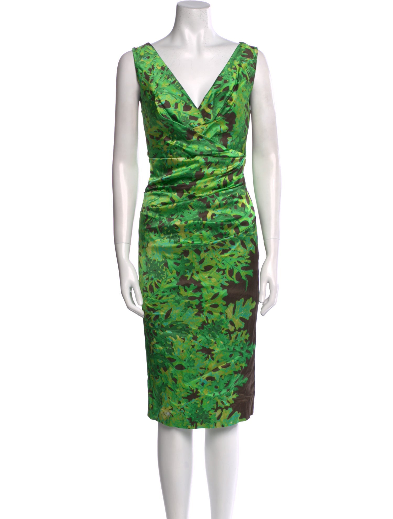 Talbot Runhof Printed Midi Length Dress
