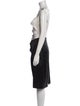 Talbot Runhof Cowl Neck Knee-Length Dress
