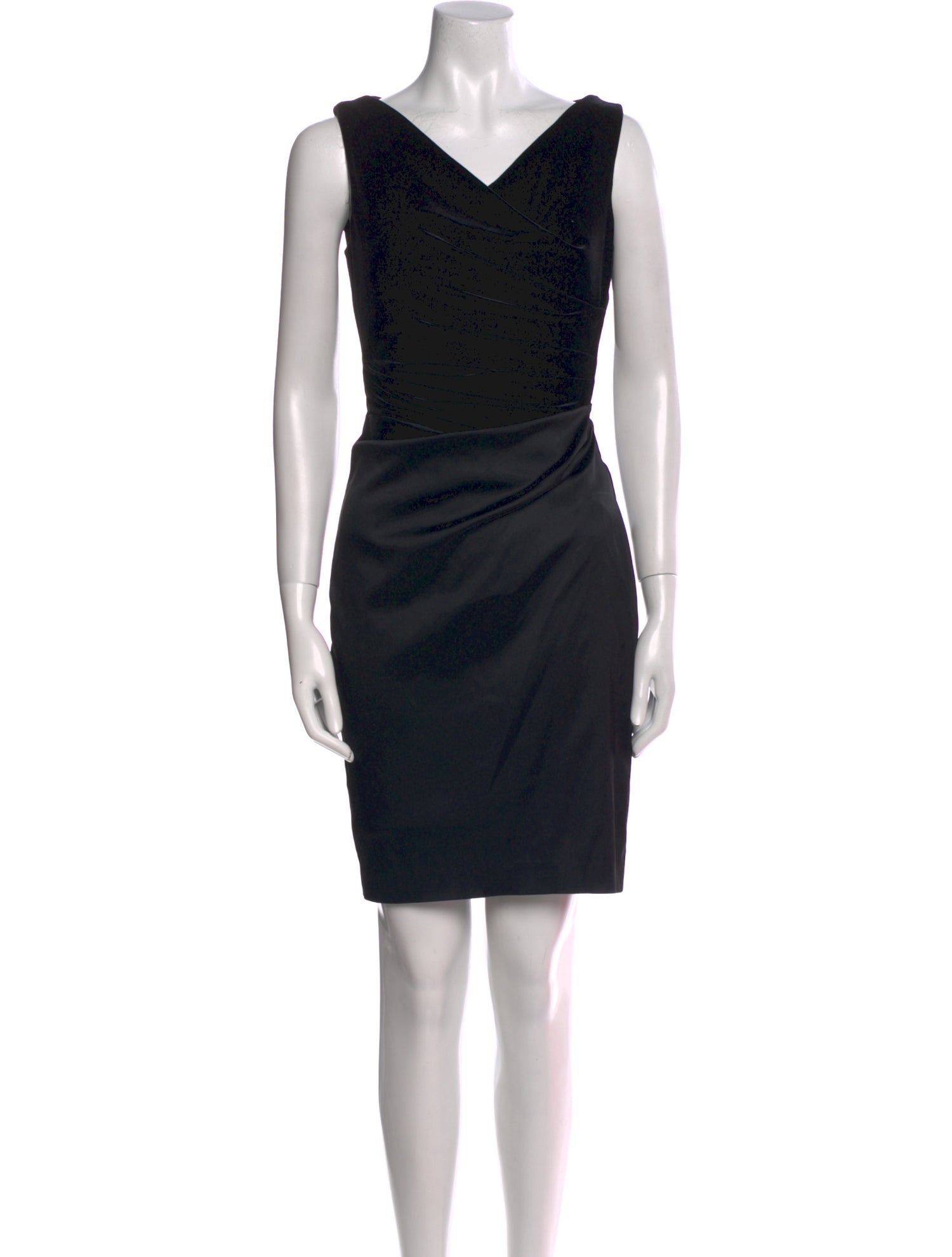 Talbot Runhof V-Neck Knee-Length Dress