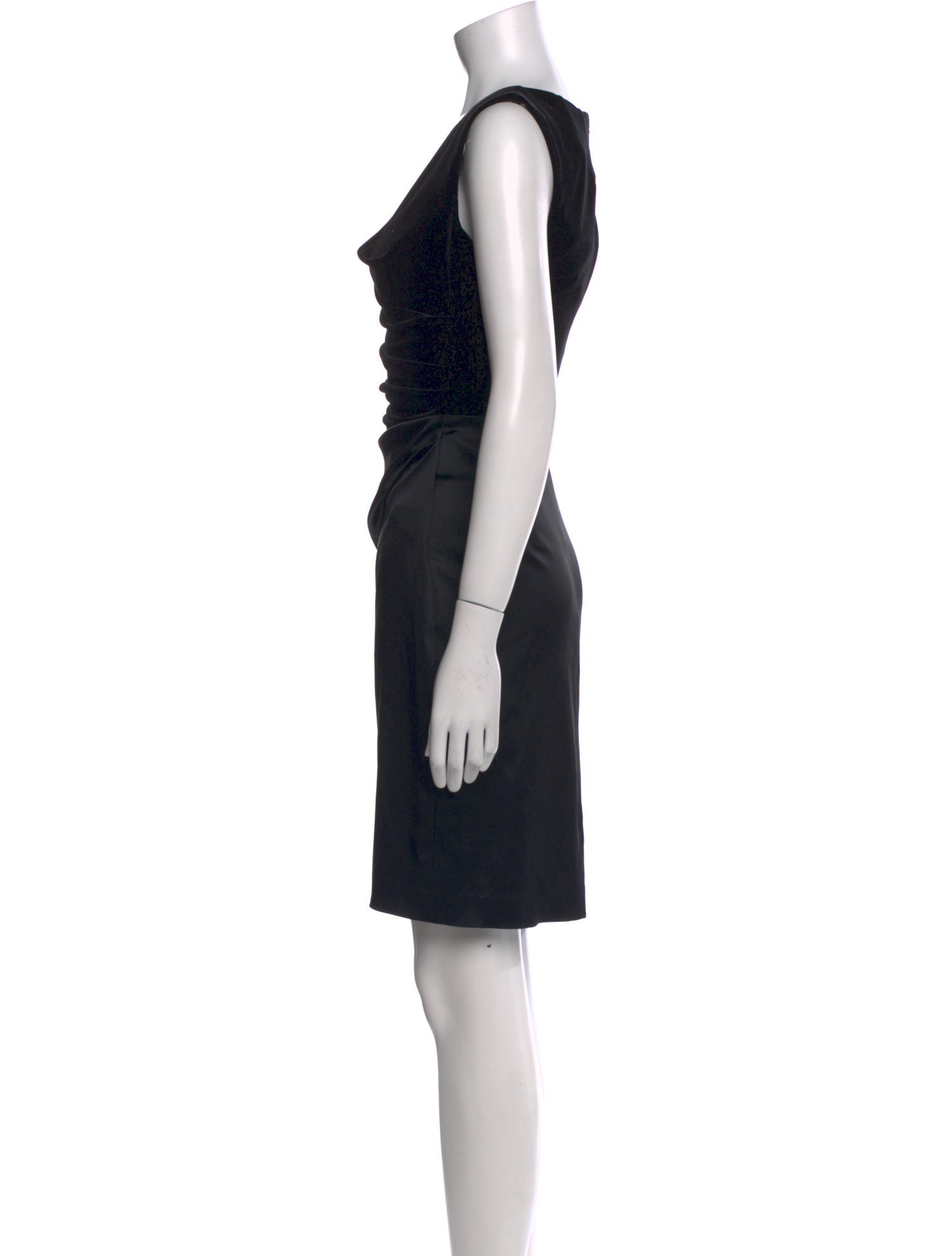 Talbot Runhof V-Neck Knee-Length Dress