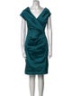 Talbot Runhof V-Neck Knee-Length Dress