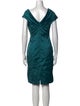 Talbot Runhof V-Neck Knee-Length Dress