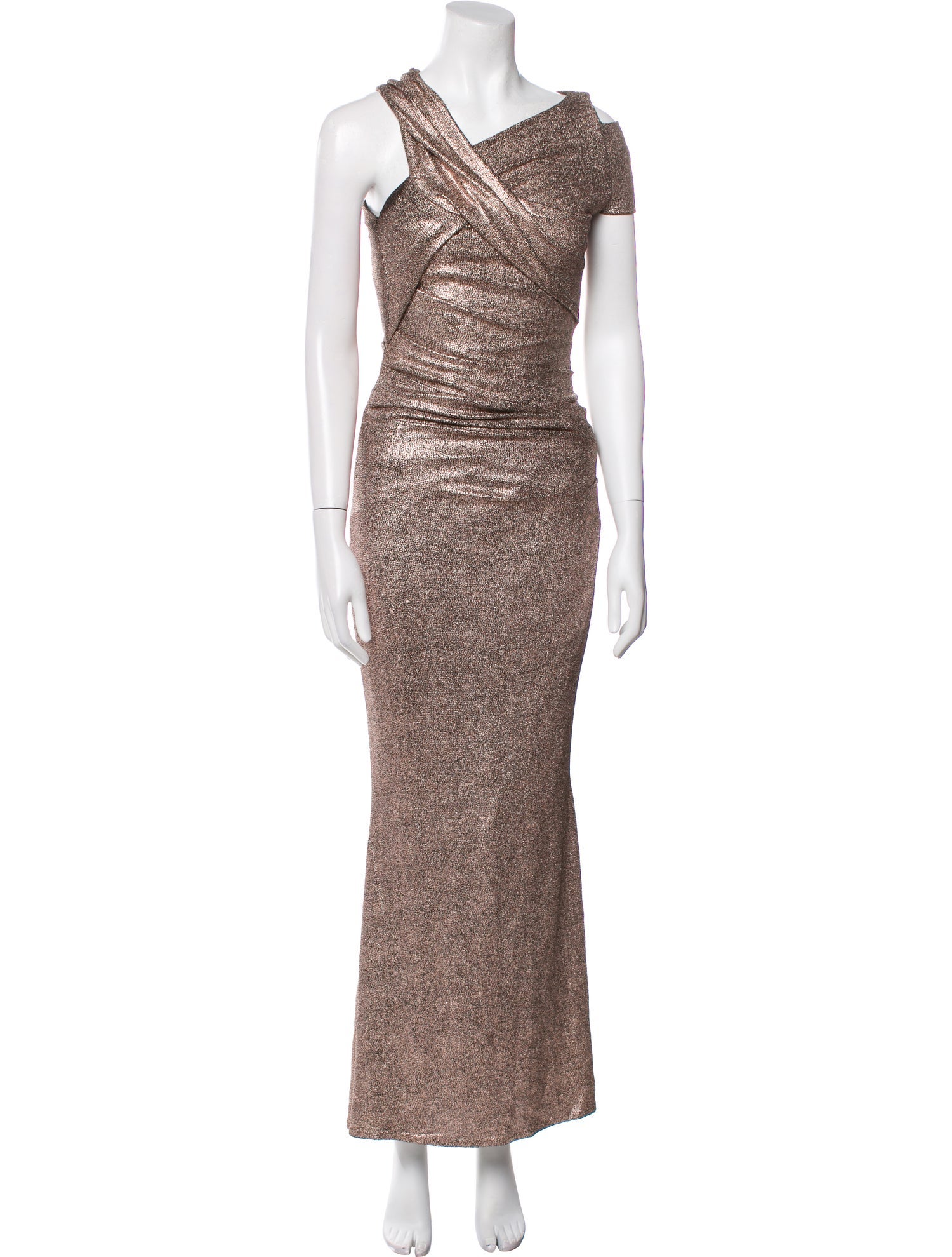 Talbot Runhof V-Neck Midi Length Dress