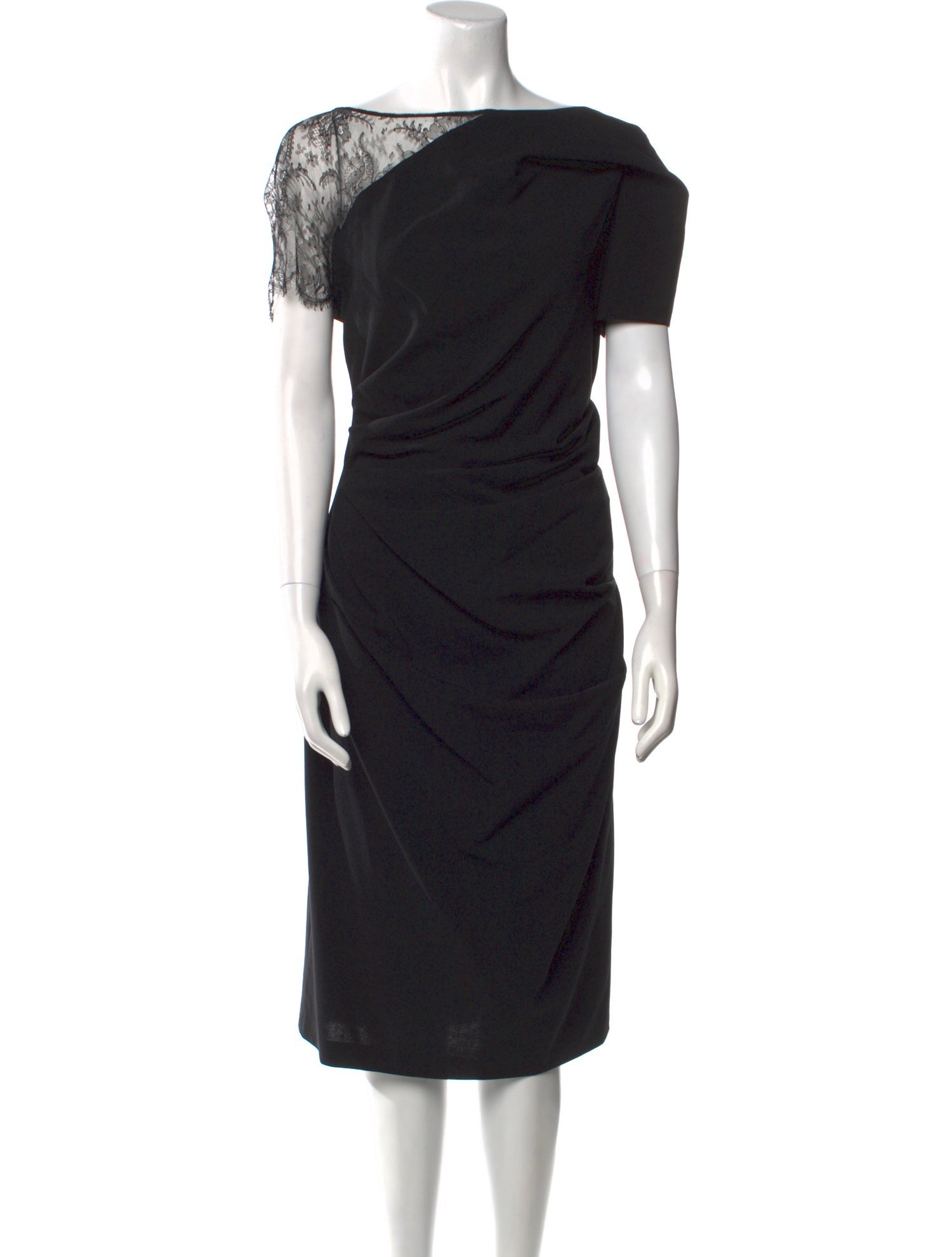 Talbot Runhof Wool Midi Length Dress