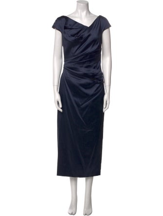 Talbot Runhof Cowl Neck Long Dress