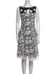 Talbot Runhof Lace Pattern Midi Length Dress