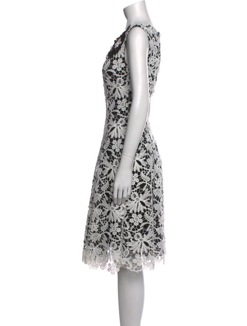 Talbot Runhof Lace Pattern Midi Length Dress