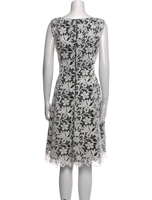 Talbot Runhof Lace Pattern Midi Length Dress