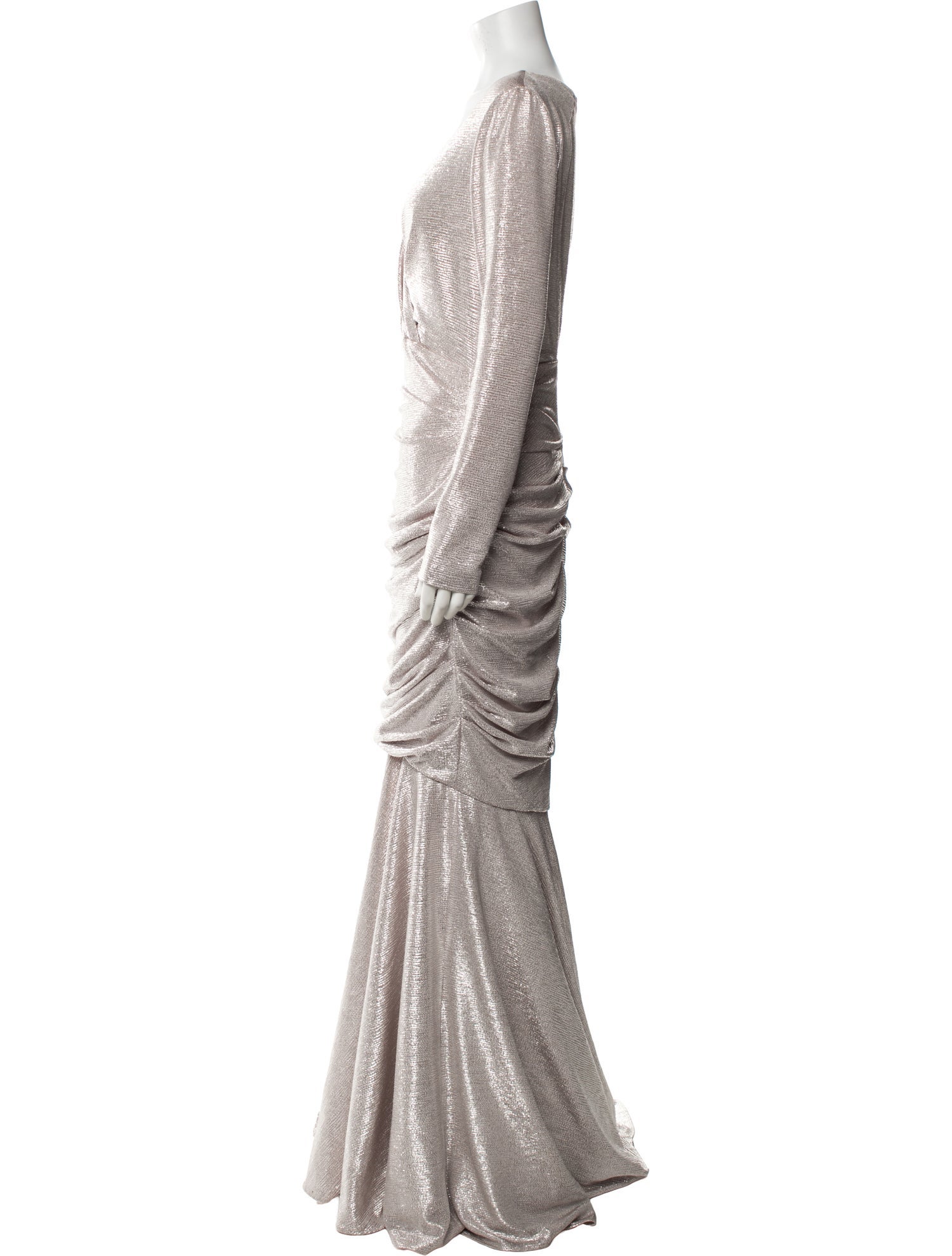 Talbot Runhof V-Neck Long Dress