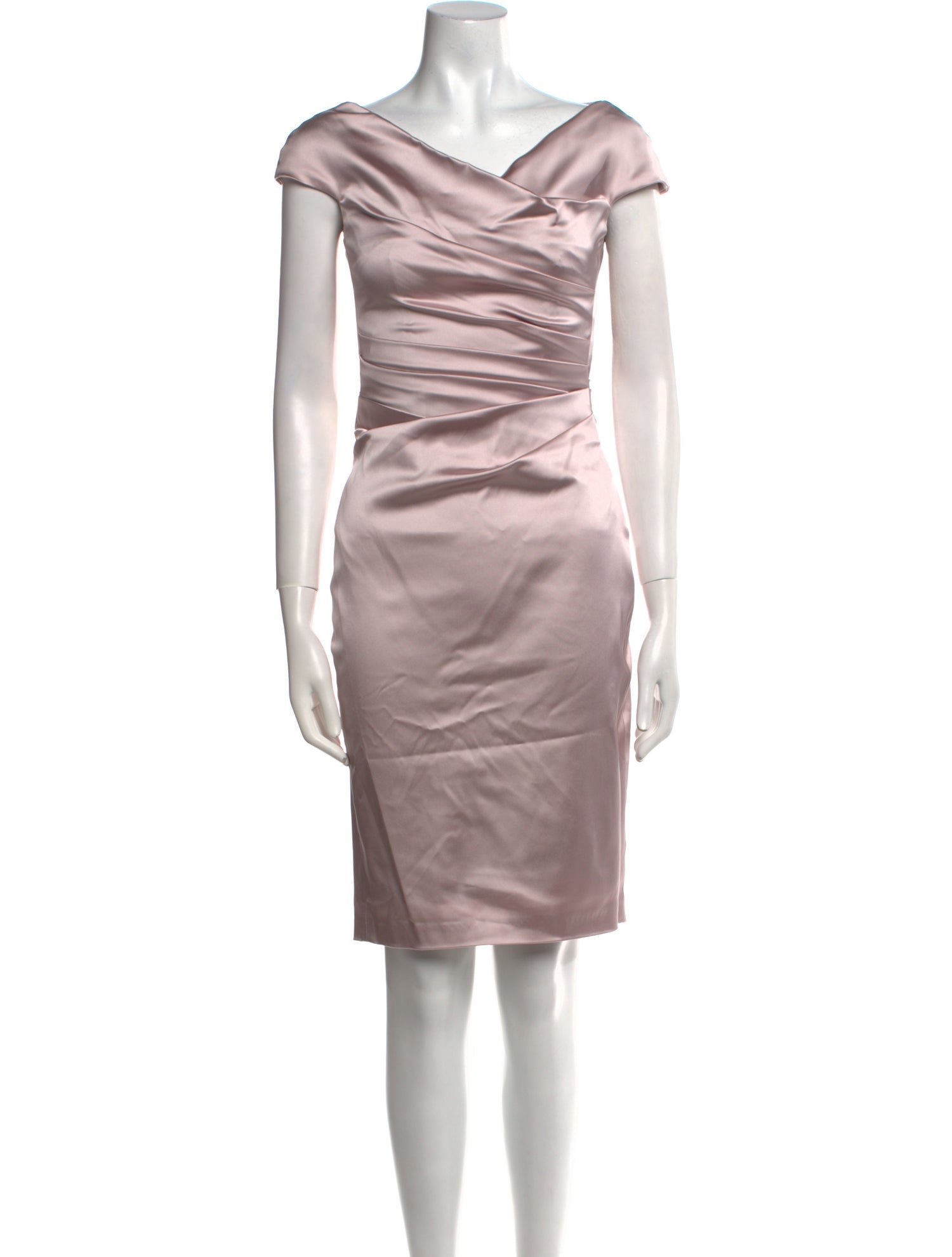 Talbot Runhof Cowl Neck Knee-Length Dress w/ Tags