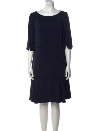 Talbot Runhof Bateau Neckline Knee-Length Dress