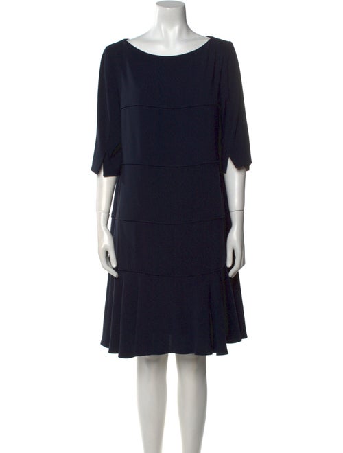 Talbot Runhof Bateau Neckline Knee-Length Dress