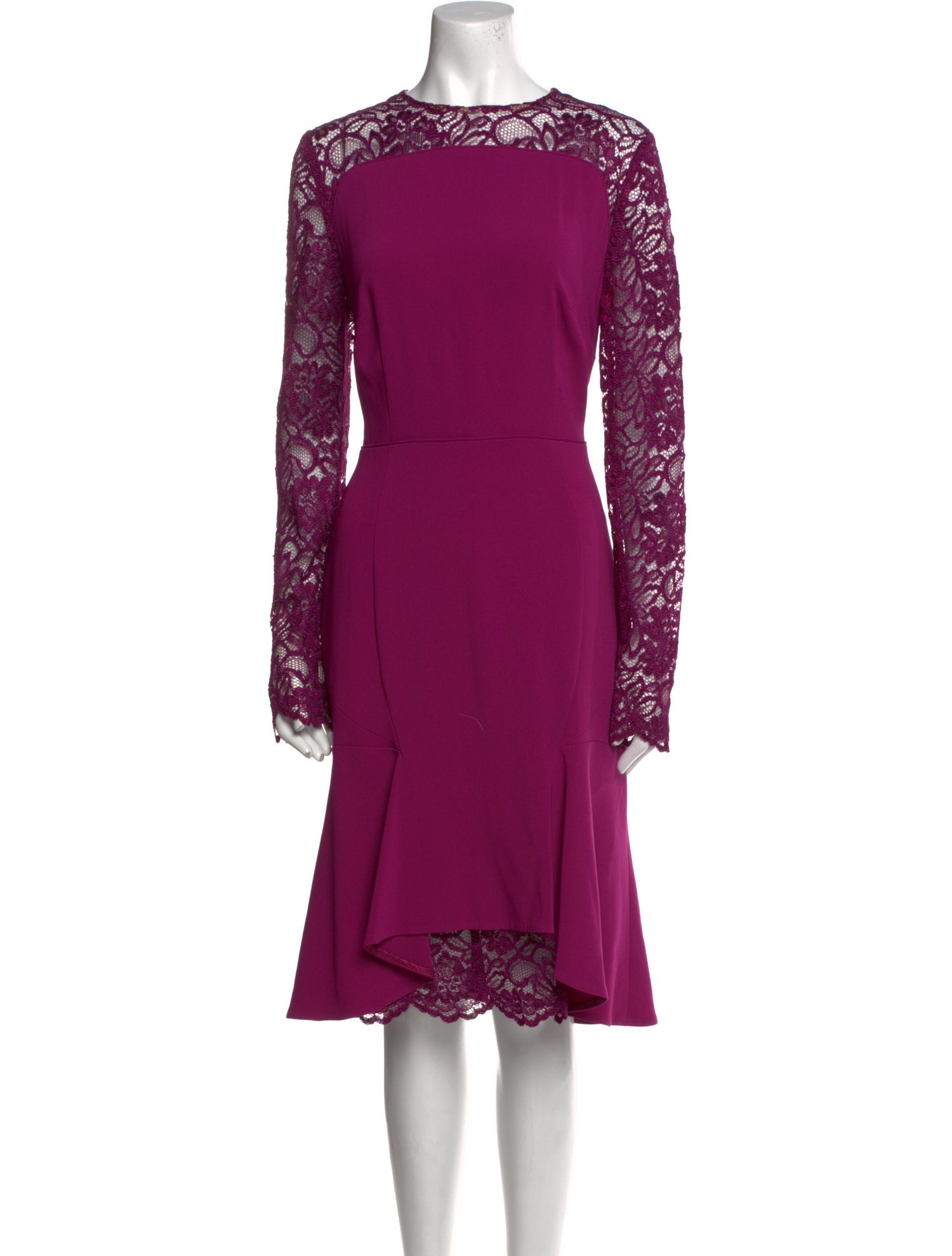 Talbot Runhof Crew Neck Midi Length Dress