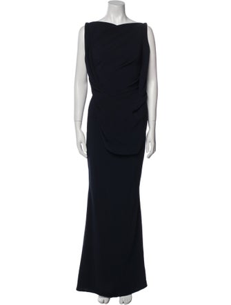 Talbot Runhof Bateau Neckline Long Dress