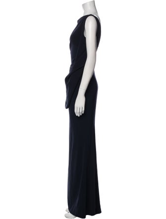 Talbot Runhof Bateau Neckline Long Dress