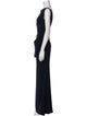 Talbot Runhof Bateau Neckline Long Dress