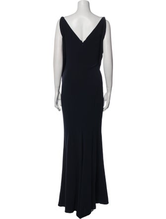 Talbot Runhof Bateau Neckline Long Dress
