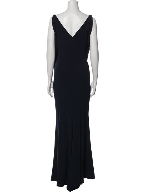 Talbot Runhof Bateau Neckline Long Dress