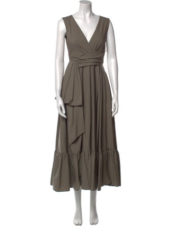 Talbot Runhof V-Neck Long Dress