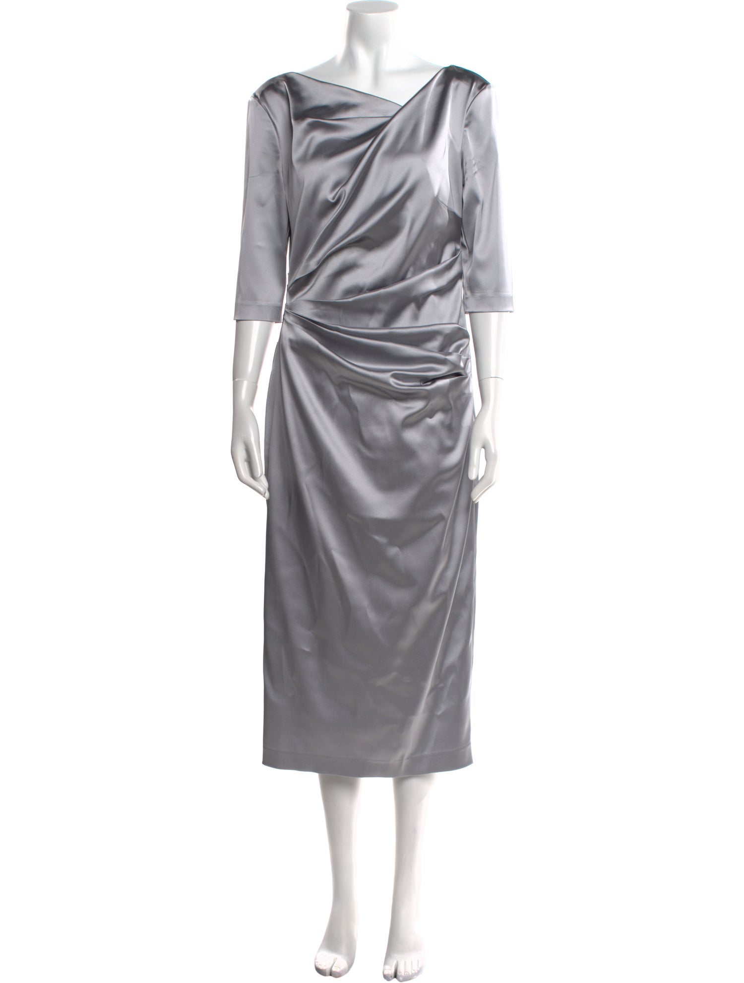 Talbot Runhof Satin Midi Length Dress