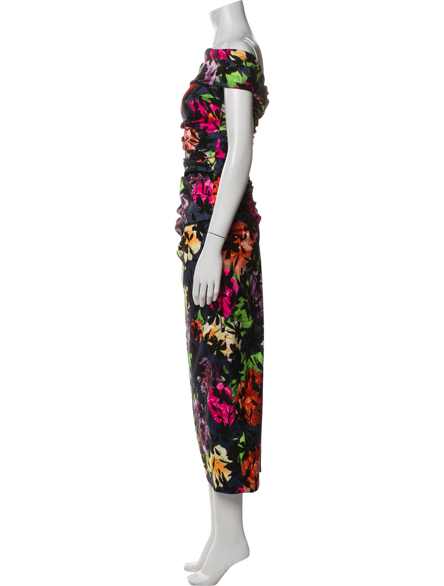 Talbot Runhof Floral Print Long Dress w/ Tags