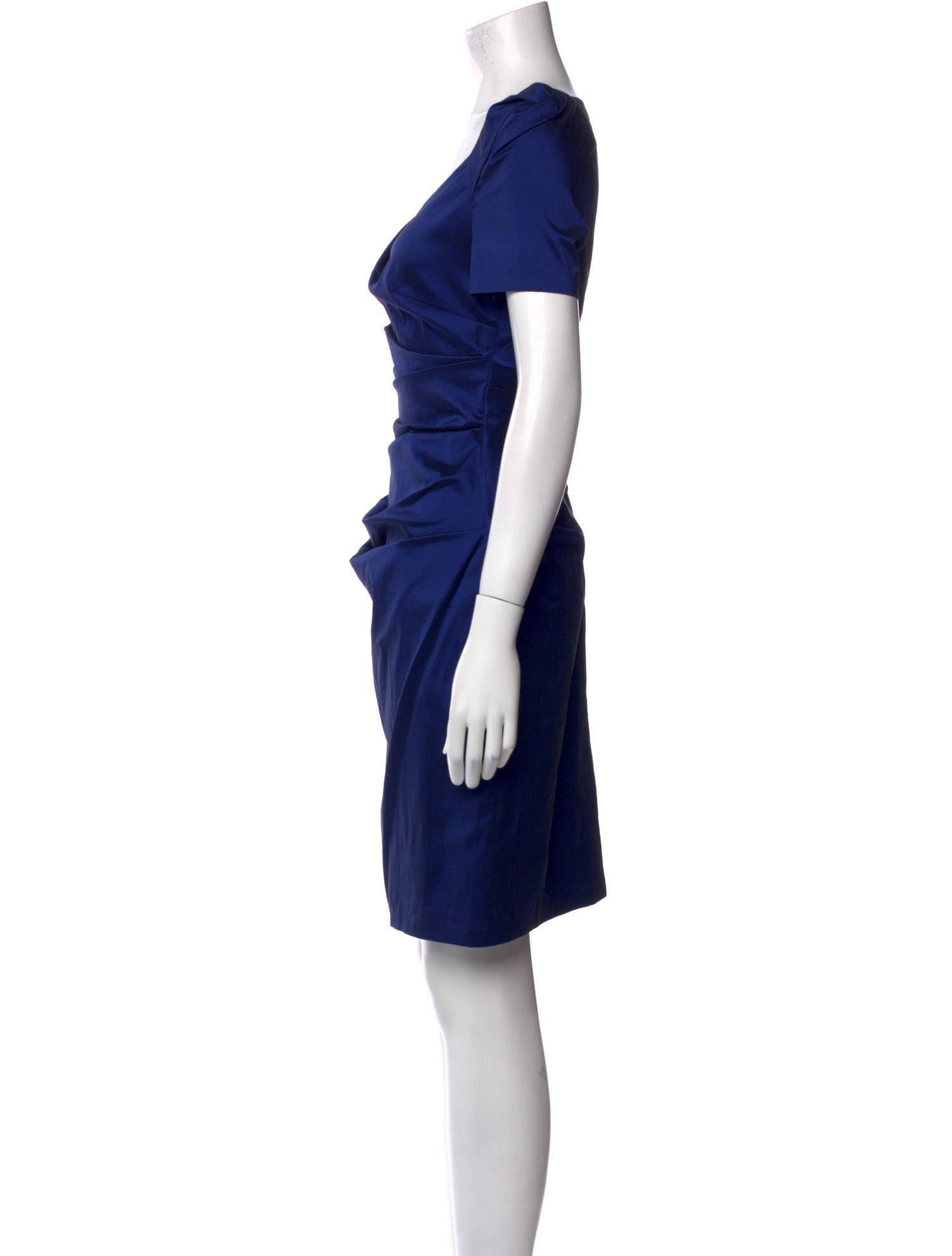Talbot Runhof V-Neck Knee-Length Dress