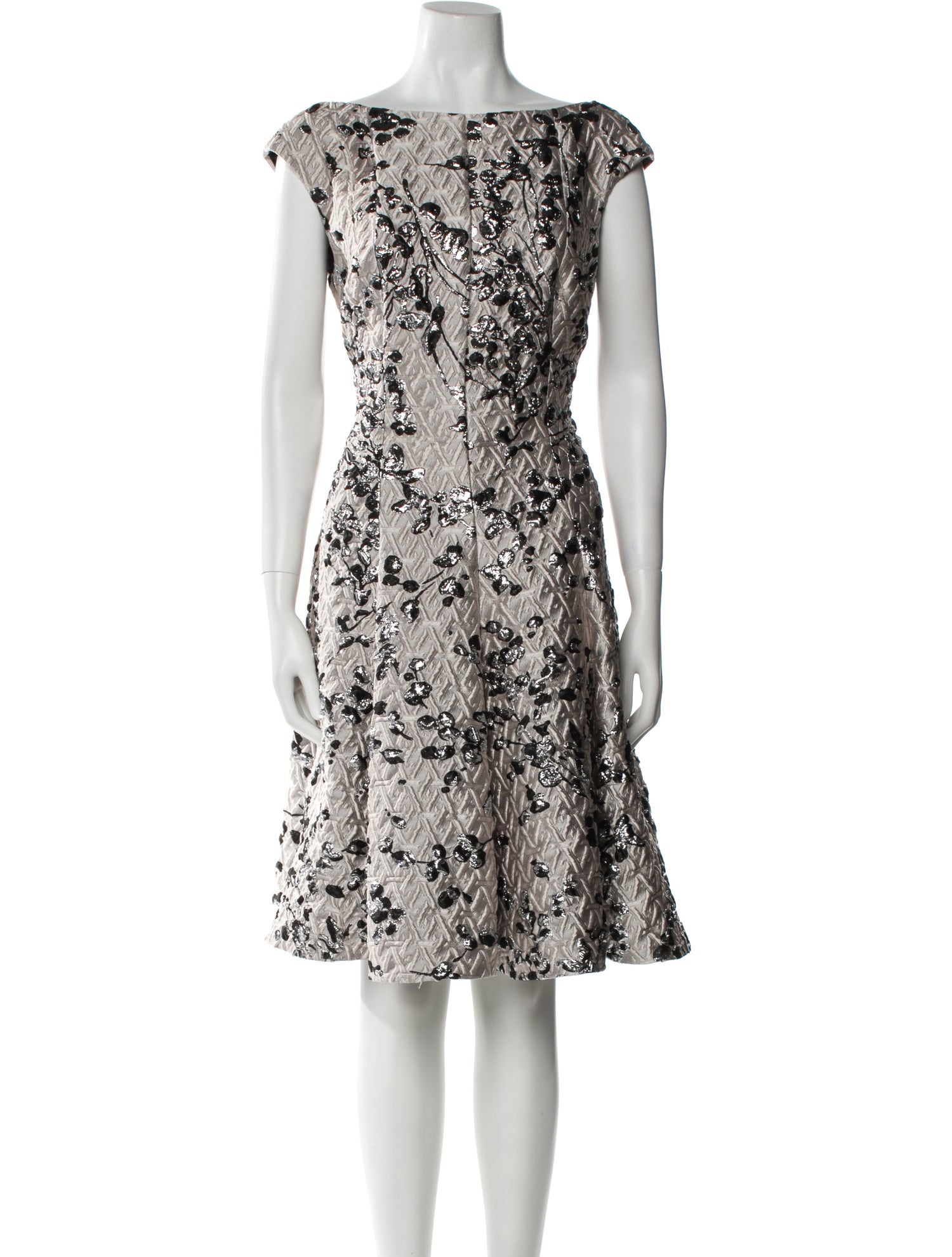Talbot Runhof Floral Print Knee-Length Dress