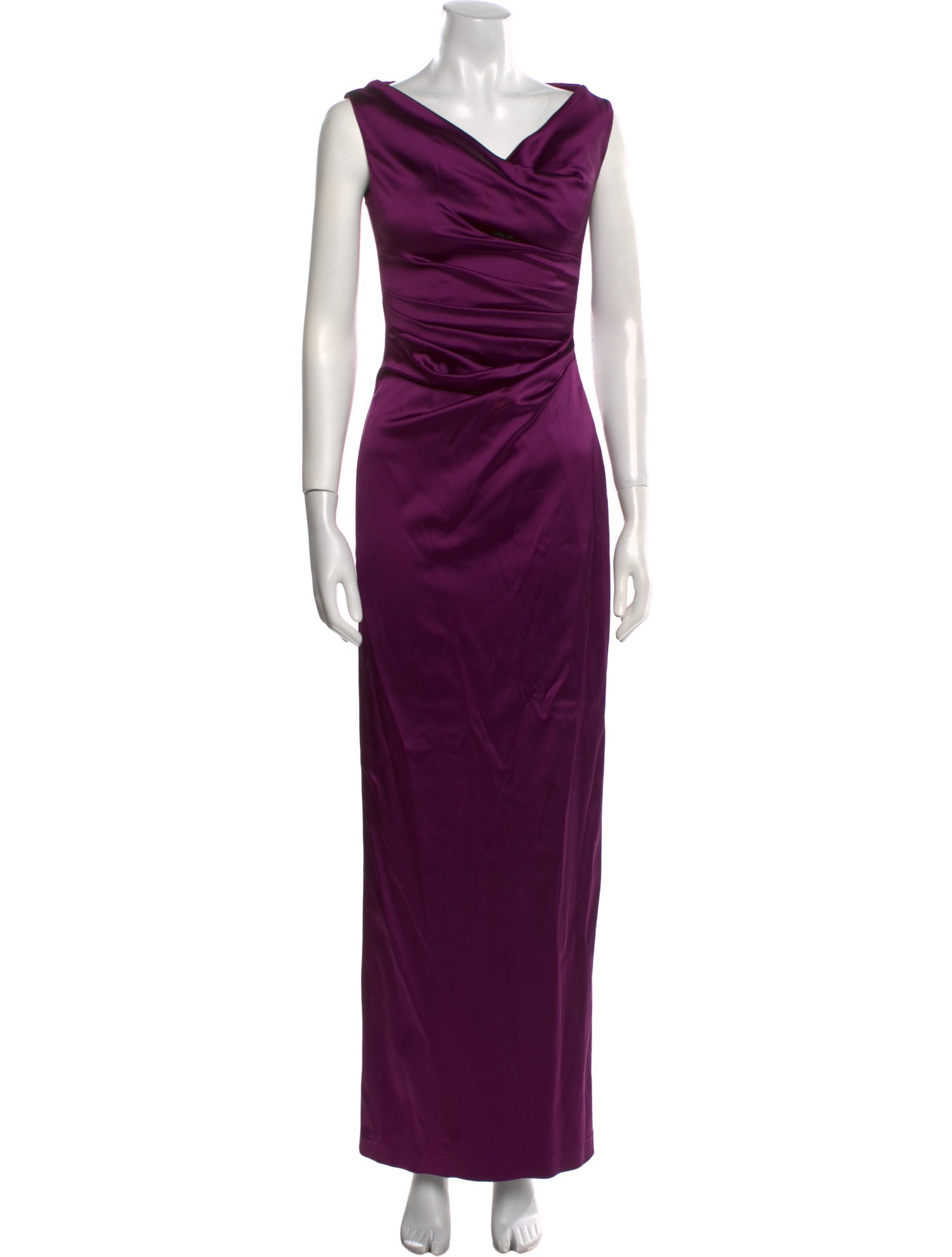 Talbot Runhof Cowl Neck Long Dress