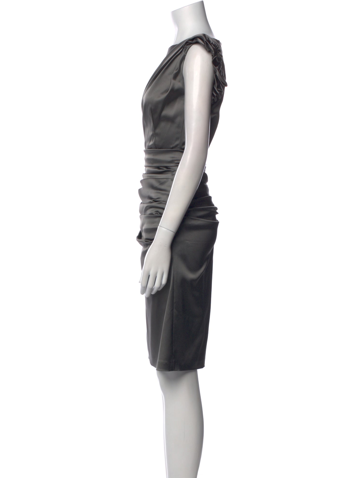 Talbot Runhof Bateau Neckline Midi Length Dress