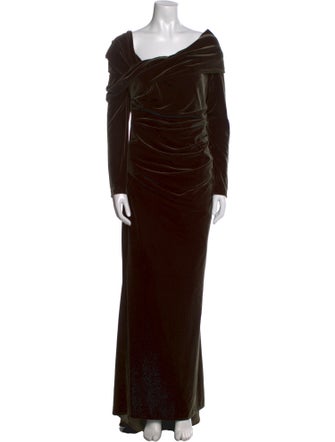 Talbot Runhof Velour Long Dress