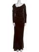 Talbot Runhof Velour Long Dress